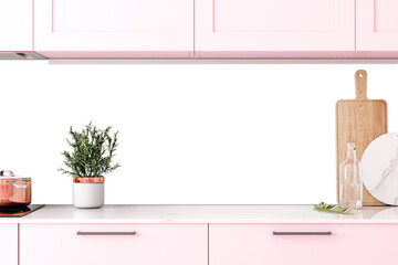 kitchen interior wall mockup 