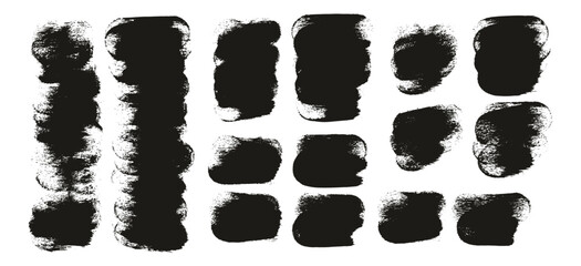 Round Sponge Thick Artist Brush Short Background High Detail Abstract Vector Background MEGA Set 