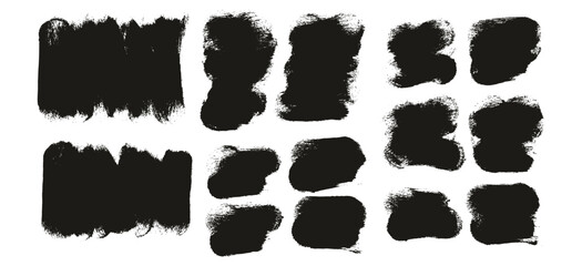 Round Sponge Thick Artist Brush Short Background High Detail Abstract Vector Background MEGA Set 