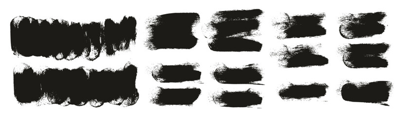 Fototapeta premium Round Sponge Thick Artist Brush Short Background High Detail Abstract Vector Background MEGA Set 