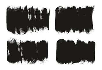 Round Sponge Thick Artist Brush Short Background High Detail Abstract Vector Background Set 