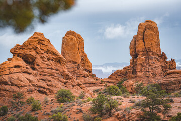 sandstone formation at arches national park