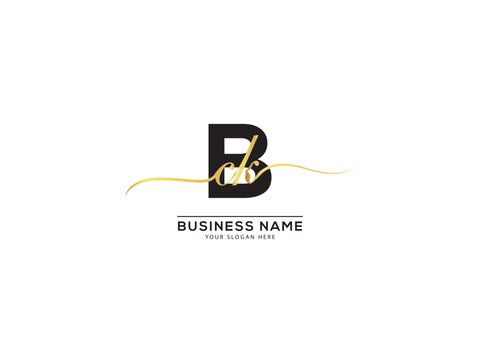 Calligraphy Bck Luxury Logo, Creative Signature Bck cbk Logo Letter Vector For Luxury Shop