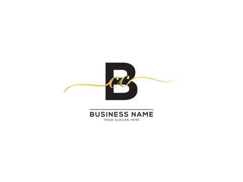 Calligraphy Bcc Luxury Logo, Creative Signature Bcc cbc Logo Letter Vector For Luxury Shop