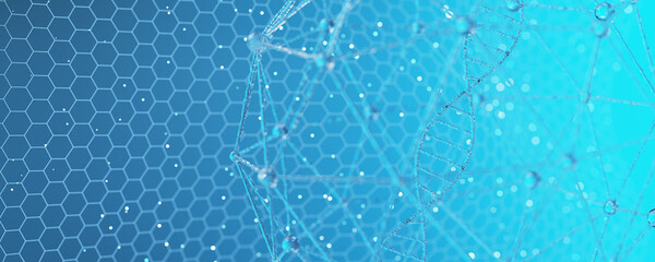 Background for biochemical, pharmaceutical, cosmetic and other medical concepts. Molecule ball. Abstract science background. Abstract liquid, water. 