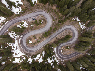 Snake road in dolomite South tyroll Italy