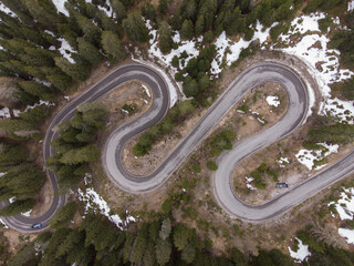 Snake road in dolomite South tyroll Italy