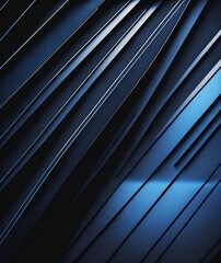 Obraz premium blue metal background, Black blue abstract modern background for design. Dark. Geometric shape. 3d effect. Diagonal lines, stripes. Triangles. Gradient. Light, glow. Metallic sheen.