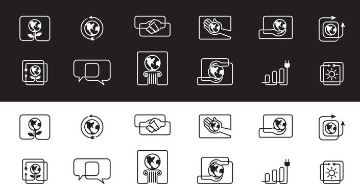 Environment Earth Business icon set