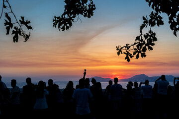 sunset at the village of Zia in kos