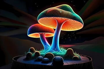 Psychodelische Pilze magic mushrooms als Drogen