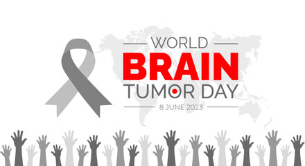 World Brain Tumor Day background or banner design template. vector illustration. - obrazy, fototapety, plakaty