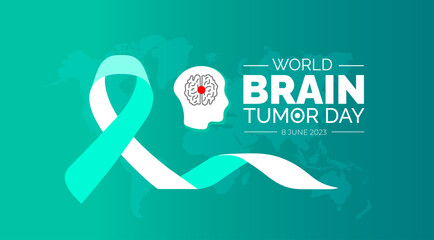 World Brain Tumor Day background or banner design template. vector illustration. - obrazy, fototapety, plakaty