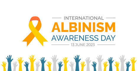 International Albinism Awareness Day background or banner design template celebrated in June. vector illustration.