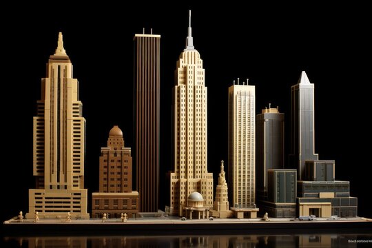 Iconic skyscrapers and Art Deco buildings dominate the skyline, making New York a city of architectural wonders - Generative AI
