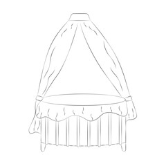 Canopy Crib in Doodle Style