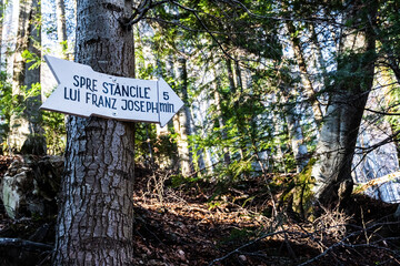 Franz Joseph rocks, geomorphological natural monument, Sinaia, Romania.