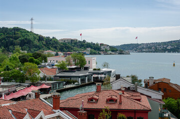Scenic view of the anadoluhisari in the sea of marmara, Turkey