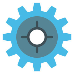 Gear icon. Cogwheel color symbol. Technical part