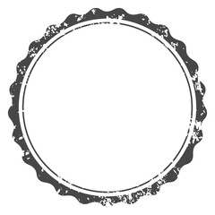 Mail postmark template. Grunge texture round stamp