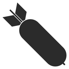 Missile icon. Military weapon ammo. War rocket