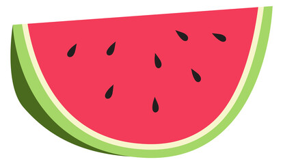Watermelon slice. Fresh summer symbol. Juicy sweet