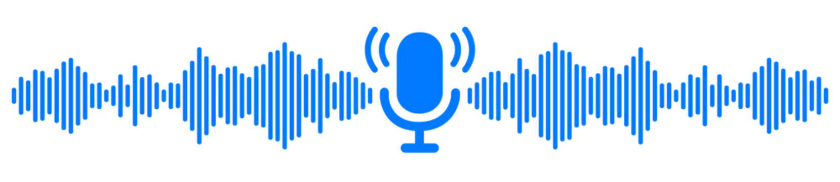 Recording voice message sign, recording conversation - stock vector