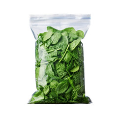 Frozen spinach in a bag