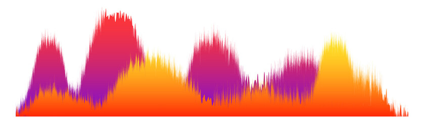 Audio wave. Voice record. Color sound level shape