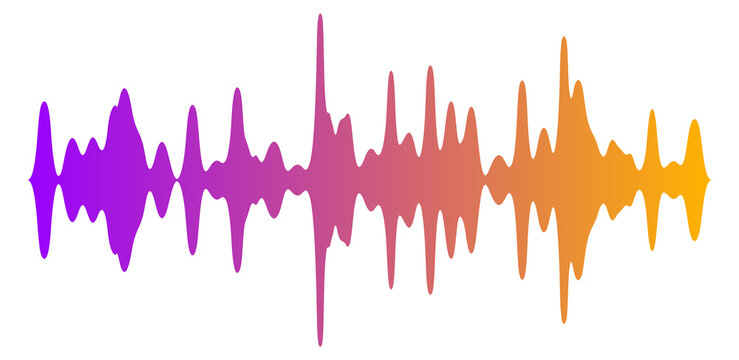 Sound wave. Color gradient audio signal equalizer
