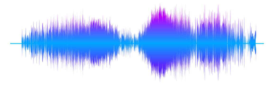 Sound noise effect. Color gradient audio wave