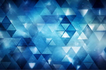Obraz premium Geometric blue pattern design abstract wallpaper background. Ai generated