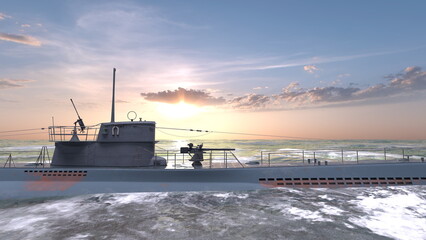 Fototapeta premium 潜水艦