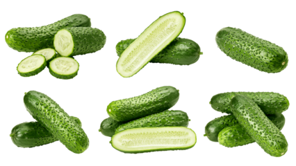 cucumber isolated on white background, full depth of field