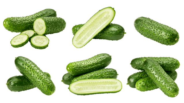 cucumber isolated on white background, full depth of field