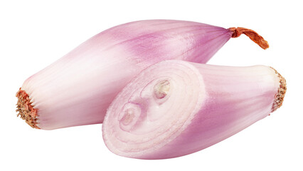 onion, shallot, isolated on white background, full depth of field