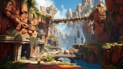 Obraz premium Visually Stunning Environment That Transports Players To An Unexplored Realm 
