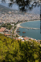 Fototapeta premium The view from Alanya Castle in Turkey.