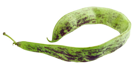 bean pod, isolated on white background, full depth of field