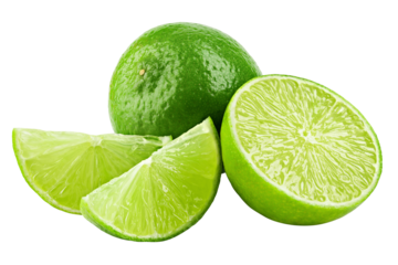 Lime isolated on white background, full depth of field