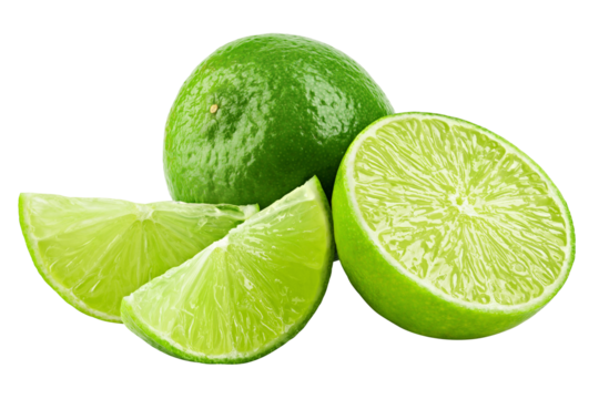 Lime isolated on white background, full depth of field