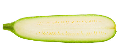 zucchini isolated on white background, full depth of field