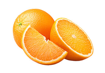 Orange isolated on white background, full depth of field