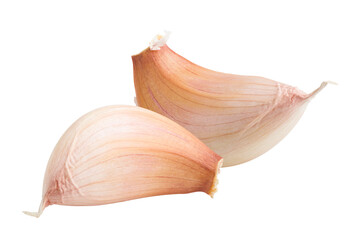 garlic, isolated on white background, full depth of field