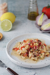 Ceviche, a fish dish of the cuisine of Peru	