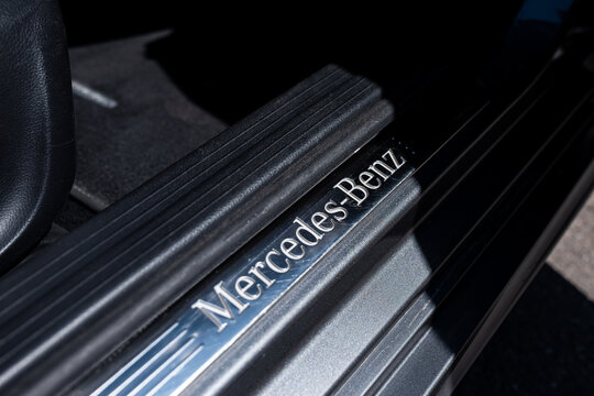 Riga, Latvia- May 14 2023: luxury car, Mercedes Benz