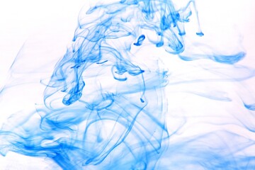 Real blue ink in water