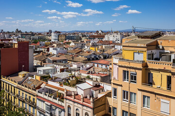 Fototapeta na wymiar Beautiful panoramic view of Valencia from the Quart Towers (Torres de Quart). VALENCIA, SPAIN.
