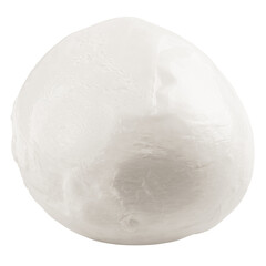 Mozzarella cheese isolated on white background, full depth of field
