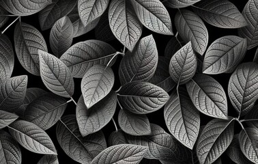 Abstract leaves background illustration, generative ai